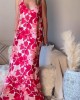Casual V-neck Printed Sleeveless Dress Casual V-neck Printed Sleeveless Dress