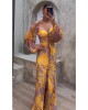Sexy deep V-top color matching dress Sexy deep V-top color matching dress