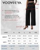 VOOVEEYA Casual Wide Leg Pants for Women - Elastic High Waisted Dress Pants for Business Work Comfy Slacks Trousers Suit Regular Medium Khaki VOOVEEYA Casual Wide Leg Pants for Women - Elastic High Waisted Dress Pants for Business Work Comfy Slacks Trousers Suit Regular Medium Khaki