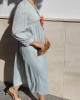 Satin Casual V-neck Solid Color Dress Satin Casual V-neck Solid Color Dress