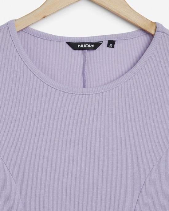 Nuon Lilac Corduroy Textured Midi Dress Nuon Lilac Corduroy Textured Midi Dress