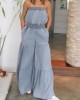 Simple and Comfortable Denim Jumpsuit Simple and Comfortable Denim Jumpsuit