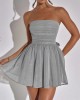 Strapless sequin skirt-MINI DRESS Strapless sequin skirt-MINI DRESS