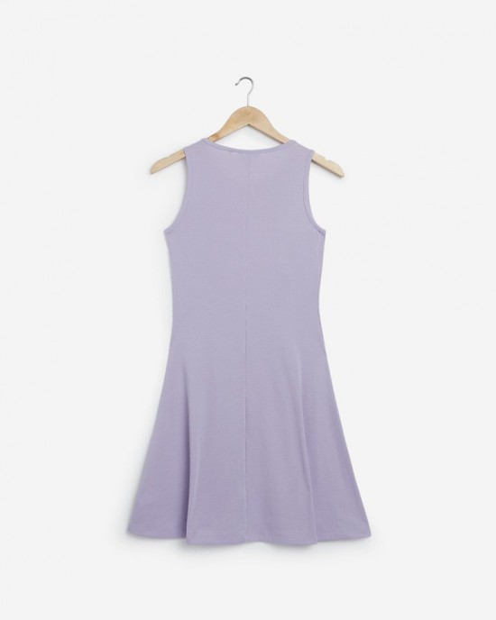 Nuon Lilac Corduroy Textured Midi Dress Nuon Lilac Corduroy Textured Midi Dress