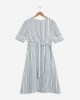 Wardrobe White Striped Dress with Belt Wardrobe White Striped Dress with Belt