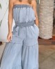 Simple and Comfortable Denim Jumpsuit Simple and Comfortable Denim Jumpsuit