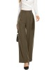 Women Linen Low Rise Wide Leg Pants Pleated Front Casual Long Trousers with Pockets X-Small Beige Women Linen Low Rise Wide Leg Pants Pleated Front Casual Long Trousers with Pockets X-Small Beige
