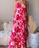 Casual V-neck Printed Sleeveless Dress Casual V-neck Printed Sleeveless Dress