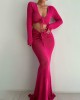 Fall knit deep V sexy long sleeve suit Fall knit deep V sexy long sleeve suit