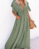 Solid color single breasted dress Solid color single breasted dress