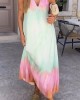 V-neck Casual Gradient Sleeveless Dress V-neck Casual Gradient Sleeveless Dress
