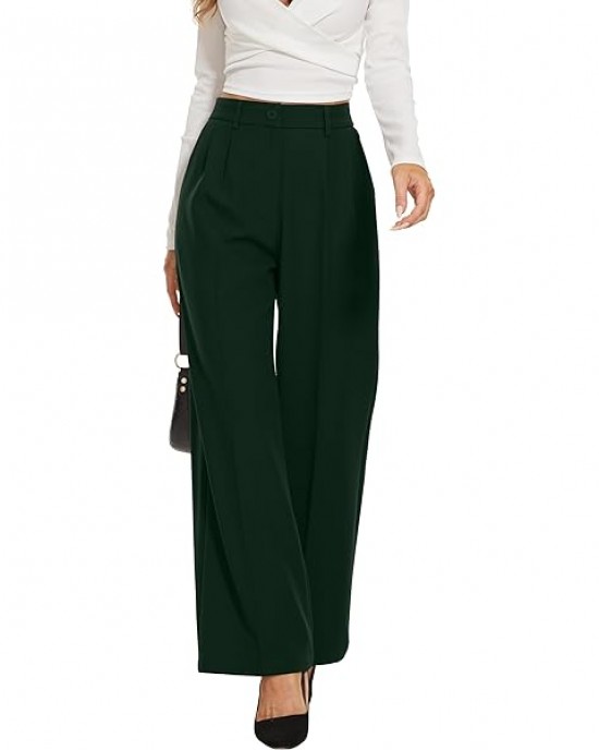 Women Linen Low Rise Wide Leg Pants Pleated Front Casual Long Trousers with Pockets X-Small Beige Women Linen Low Rise Wide Leg Pants Pleated Front Casual Long Trousers with Pockets X-Small Beige