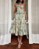 Summer color sleeveless suspender dress Summer color sleeveless suspender dress