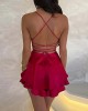 Dress with lantern sleeves tucked in waist Dress with lantern sleeves tucked in waist