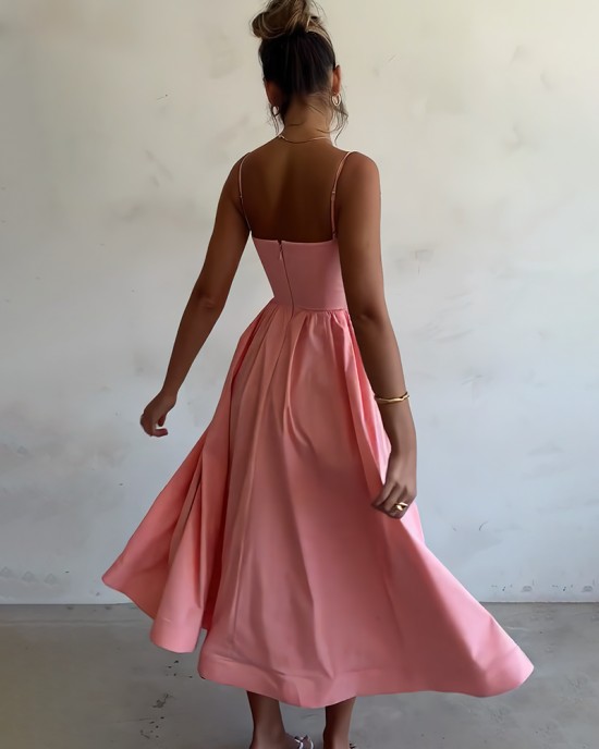 Solid color strappy dress Solid color strappy dress