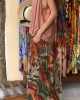 Resort Style V-neck Top and Printed Trousers Two-piece Suit Resort Style V-neck Top and Printed Trousers Two-piece Suit