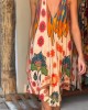Resort Style Deep V-neck Backless Printed Dress Resort Style Deep V-neck Backless Printed Dress