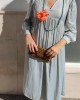 Satin Casual V-neck Solid Color Dress Satin Casual V-neck Solid Color Dress