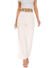 Women Linen Low Rise Wide Leg Pants Pleated Front Casual Long Trousers with Pockets X-Small Beige Women Linen Low Rise Wide Leg Pants Pleated Front Casual Long Trousers with Pockets X-Small Beige