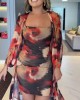 Casual Suspender Dress with Shawl and Two Giant Suit Casual Suspender Dress with Shawl and Two Giant Suit