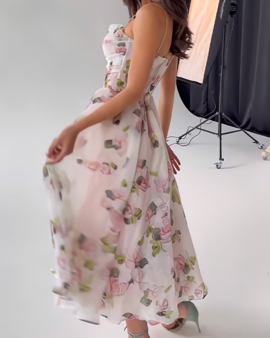 Chiffon tulle straps dress Chiffon tulle straps dress