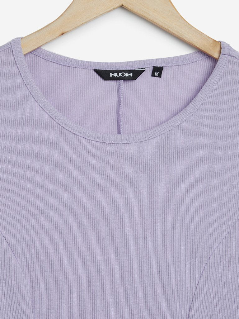 Nuon Lilac Corduroy Textured Midi Dress