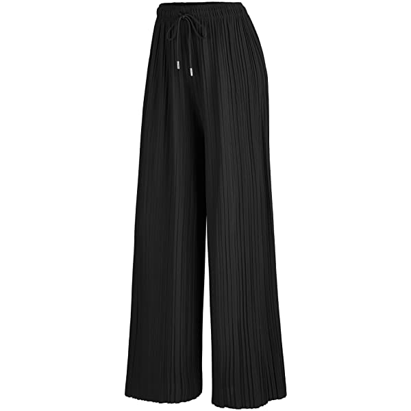 Lock and Love Womens Pleated Wide Leg Palazzo Maxi Pants with Drawstring or Elastic Band Elastic Band Small Wb1795_desert Lock and Love Womens Pleated Wide Leg Palazzo Maxi Pants with Drawstring or Elastic Band Elastic Band Small Wb1795_desert