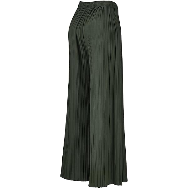 Lock and Love Womens Pleated Wide Leg Palazzo Maxi Pants with Drawstring or Elastic Band Elastic Band Small Wb1795_desert Lock and Love Womens Pleated Wide Leg Palazzo Maxi Pants with Drawstring or Elastic Band Elastic Band Small Wb1795_desert