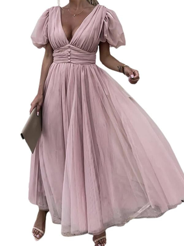 Slim fit short sleeve mesh dress