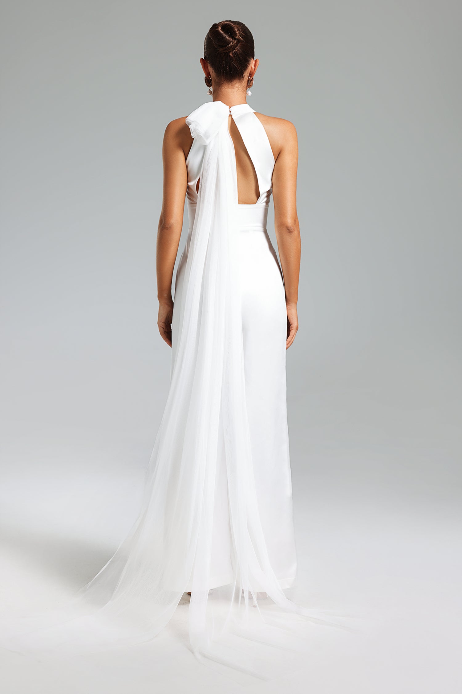 Katya Blackless Halter Jumpsuit - White Katya Blackless Halter Jumpsuit - White