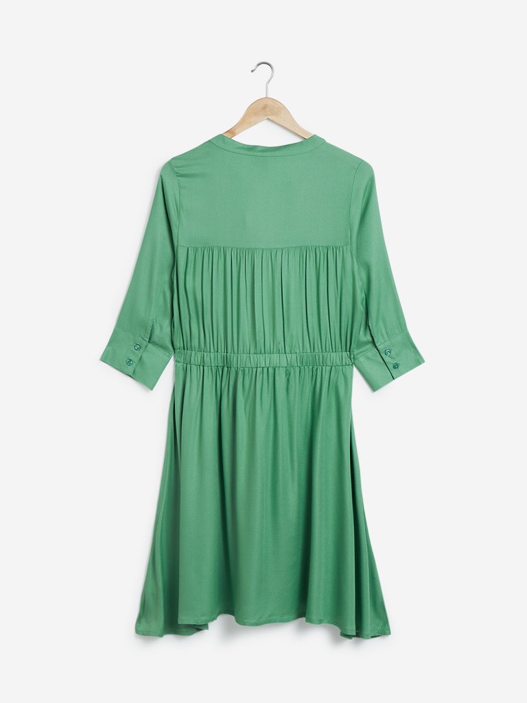 LOV Green Fit-And-Flare Isla Dress