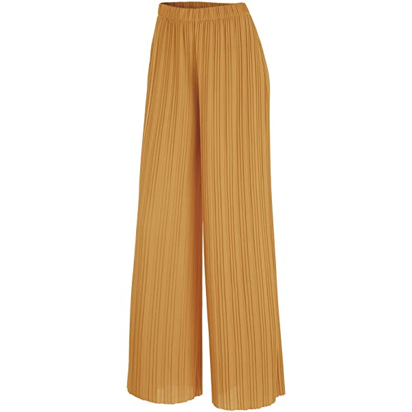 Lock and Love Womens Pleated Wide Leg Palazzo Maxi Pants with Drawstring or Elastic Band Elastic Band Small Wb1795_desert Lock and Love Womens Pleated Wide Leg Palazzo Maxi Pants with Drawstring or Elastic Band Elastic Band Small Wb1795_desert
